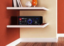 Pyle Home PCAU15A 2 x 15 Watts Mini Power Amplifier with LED Display N3