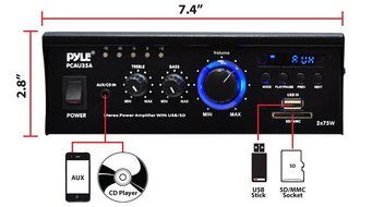Pyle Home PCAU15A 2 x 15 Watts Mini Power Amplifier with LED Display N5