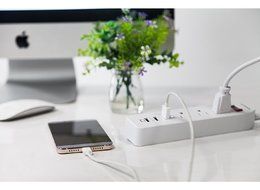 [New] Outtek 6-Outlet Fireproof Surge Protector 1625W/13A with 6 USB Ports (5V/2.4A*2 and 5V/1A*4) Charging Station... N11