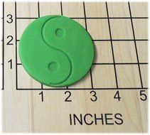 Yin Yang Shaped Fondant Cookie Cutter and Stamp #1166 N2