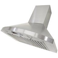 KOBE Range Hoods RA9236SQB-1 Wall Mount 750 CFM Stainless Steel with LED Lights, 36-Inch