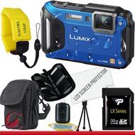 Panasonic Lumix DMC-TS5 Digital Camera (Blue) 32GB Package N2