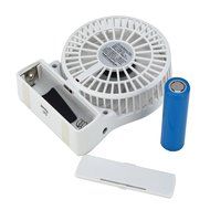 iKKEGOL Mini Portable Wireless Rechargeable Super Strong Wind Fluorescence Cooling Desk Fan - 3 Mode Wind Speed... N23