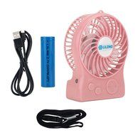 iKKEGOL Mini Portable Wireless Rechargeable Super Strong Wind Fluorescence Cooling Desk Fan - 3 Mode Wind Speed... N24