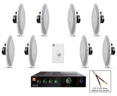 JBL 8138 In-Ceiling Loudspeaker Bundle with JBL CSMA 180 Mixer Amplifier and Accessories - Restaurant Sound System... N3