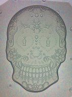 Flexible Resin Mold Day of the Dead Sugar Skull (Large: 2.75&quot; x 2&quot; x 0.25&quot;)