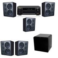 M&amp;K Sound MP300 Monitor Speaker 5.1 HRS12 Denon AVR-X5200W