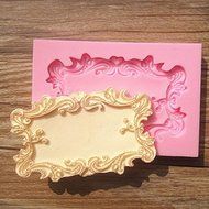 HT BAKEWARE | Classical Frame with Lovely Flower Border Silicone Mold N3