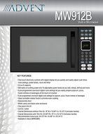 Advent MW912B Black Built-in Microwave Oven specially built for RV Recreational Vehicle, Trailer, Camper, Motor...