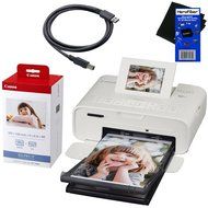 Canon Selphy CP1200 Wireless Color Photo Printer (White) + Canon KP-108IN Color Ink Paper Set (Produces up to...