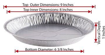 Katgely 10 Inch Deep Aluminum Pie Pan (Pack of 20) N7