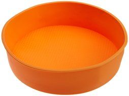 Casabella Silicone 8.25 Inch Square Cake Pan, Orange