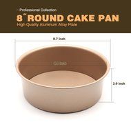 Hiltow Non Stick Round Cheesecake Pan with Removable Bottom ,Heavy-gauge Steel(8 by 3-Inch) N5