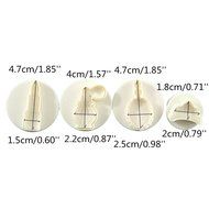 4pcs Crown Fondant SugarCraft Cake Cutter Plunger Pastry Cookie Decoration Mold N2