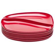 Zak! Designs Moso Divided Plate, 100% Natural Materials and BPA-free, 10.5&quot;, Rye, Set of 6 N19