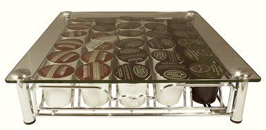 DecoBros Crystal Glass Coffee Storage Drawer Holder for Keurig K-Cup Pods N3
