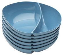 Zak! Designs Moso Divided Plate, 100% Natural Materials and BPA-free, 10.5&quot;, Rye, Set of 6 N23
