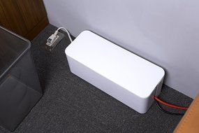 Cable Management Box Organizer Storage No Clutter - Hide Your Power Strips, Surge Protectors, Cords, Wire Ties... N6