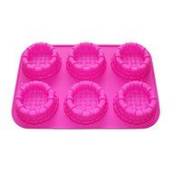 X-Haibei Shortcake Baskets Cake Pie Pan CupCake Muffin Jello Soap Silicone Mold Bakeware Tray