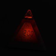Vktech 7 LED Color Pyramid Digital LCD Alarm Clock Thermometer