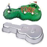 inkint Nonstick Aluminum Alloy Guitar Shape Cake Molds Novelty Cake Baking Pan Fondant Cake Shaping Mold Pan for... N3