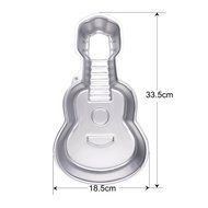 inkint Nonstick Aluminum Alloy Guitar Shape Cake Molds Novelty Cake Baking Pan Fondant Cake Shaping Mold Pan for... N5