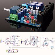 ELEGIANT Dual 12-18V Power Supply Headphone Amplifier kit Chassis Amplifier Module Based On Beyerdynamic N6