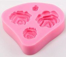 HUAL 4 Small Roses Modeling Bakeware Soap N2