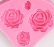 HUAL 4 Small Roses Modeling Bakeware Soap N3