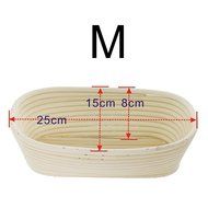 iEFiEL Sourdough Brotform Bread Dough Proofing Handmade Rising Rattan Banneton Basket (1, Medium Oblong (9.8*5.9... N5