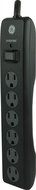 GE 14014 6-Outlet General Purpose Surge Protector, 800 Joules, 8ft Cord, White, with Twist to Lock Safety Covers... N9