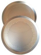Carlson PFS12P Perforated Thin 12 inch Aluminum Pizza Pan, 2-Piece Set N3