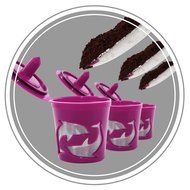 Best Quality Stainless Steel Mesh Reusable Coffee Cup Filters in Purple, 3 piece Set