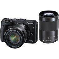 Canon EOS M3 Wi-Fi Digital ILC Camera with EF-M 18-55mm &amp; 55-200mm IS STM Lens (Black) + 32GB Card + Case + Tripod... N2