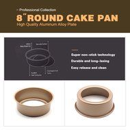 Hiltow Non Stick Round Cheesecake Pan with Removable Bottom ,Heavy-gauge Steel(8 by 3-Inch) N6