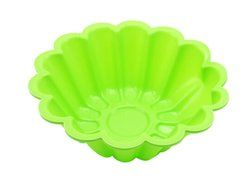 Bestwoohome Silicone French Cake Pans 8 Inch Non Stick Heat Resistant Flower Baking Molds (Green) N2