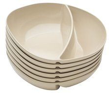 Zak! Designs Moso Divided Plate, 100% Natural Materials and BPA-free, 10.5", Rye, Set of 6 N29