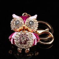 Oligex(TM) Owl Keychain Rhinestone Crystal Key Ring Chain Bag Charm Pendant Gift Alloy Toy N2
