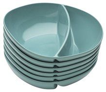 Zak! Designs Moso Divided Plate, 100% Natural Materials and BPA-free, 10.5", Rye, Set of 6 N30