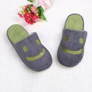 AutumnFall Lovely Smile Cozy Cotton Knitted Anti-slip House Slippers (40, Blue) N5