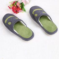 AutumnFall Lovely Smile Cozy Cotton Knitted Anti-slip House Slippers (40, Blue) N6