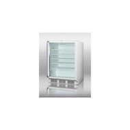 Summit SCR600LSHADA: ADA compliant, commercially approved glass door beverage center with white cabinet, full-length... N2