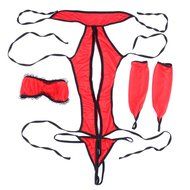 Oligex(TM) lingerie babydoll hollow perspective backless dress eyeshade Handcuff and T pants Corset Dress lingerie...