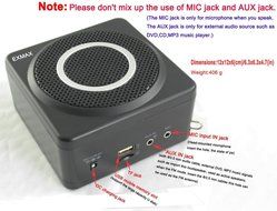 EXMAX E260W 2.4G Wireless Portable Amplifier Dual voice coil speaker LCD Display Support FM MP3 Recording 18W... N6