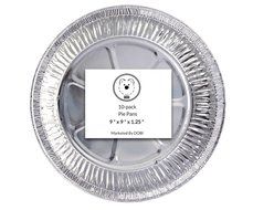 DOBI Pie Pans - Disposable Aluminum Foil Pie Plates, Standard Size - 9 x 1.25 Inches, Pack of 30. Favorite Pie... N7