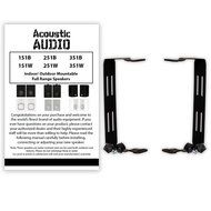 Acoustic Audio 251B Indoor Outdoor 3 Way Speakers 1200 Watt Black 3 Pair Pack 251B-3Pr N3