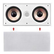 Pyle PDIWCS62 In-Wall / In-Ceiling Dual 6.5-Inch Center Channel Stereo Sound Speaker System, 2-Way, Flush Mount...