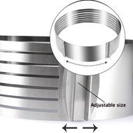 INHDBOX Adjustable Stainless Steel Mousse Mould Layer Cake Slicer with 1 Pcs Cake Knife (Silver) N5