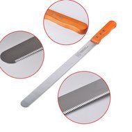 INHDBOX Adjustable Stainless Steel Mousse Mould Layer Cake Slicer with 1 Pcs Cake Knife (Silver) N6