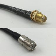 3 feet RFC195 KSR195 SMA FEMALE to MINI UHF FEMALE Pigtail Jumper RF coaxial cable 50ohm High Quality Quick USA...